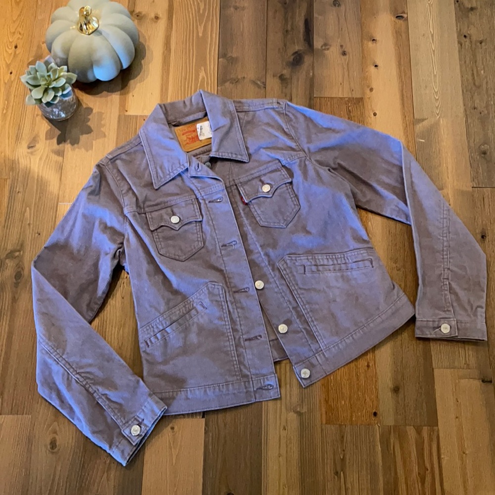 Levi’s corduroy jacket gray trucker jacket women’s Levi’s Trucker L shirt jacket